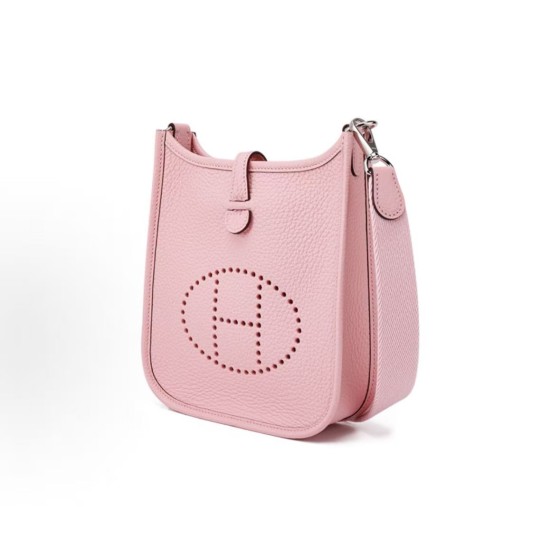 HERMES Evelyne 16 Amazone Silver Buckle crossbody single-shoulder bag 16 Women\'s 3Q Rose Sakura Pink